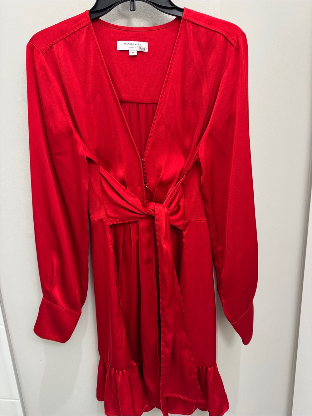 Marissa Webb Red Satin dress